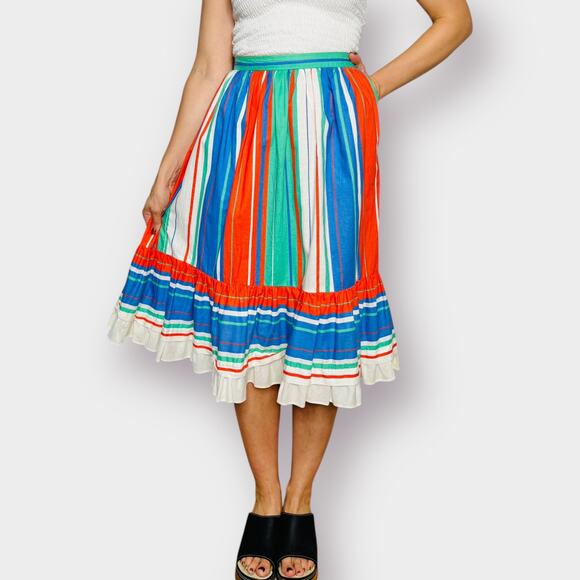 70s Fashion in Parts by Cynthia Howe Striped skirt‎ - Picture 1 of 4